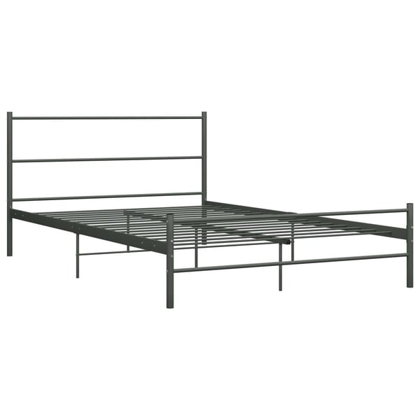 vidaXL Seng/Sengeramme uten madrass grå metall 140x200 cm change1