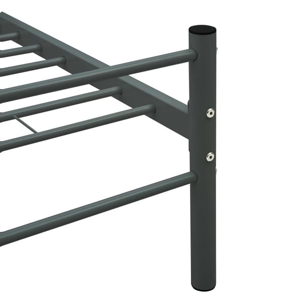 vidaXL Seng/Sengeramme uten madrass grå metall 140x200 cm change1