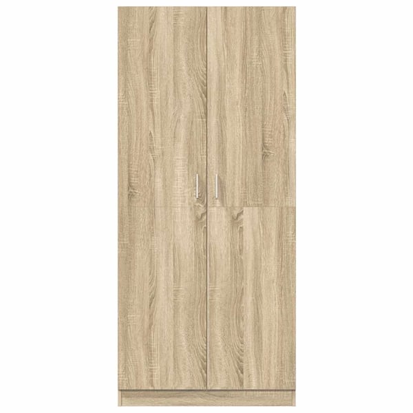 vidaXL Garderobe sonoma eik 80x52x180 cm konstruert tre