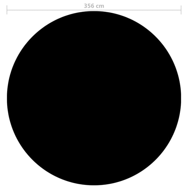 vidaXL poolovertræk 356 cm PE sort