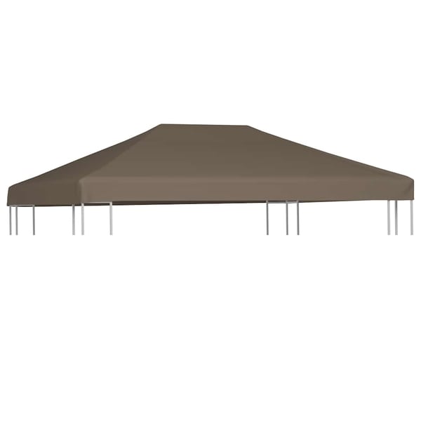 vidaXL Huvimajan katto 310 g/m² 3x4 m harmaanruskea