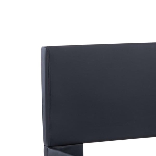 vidaXL sengestel med LED 100x200 cm kunstlæder sort change1