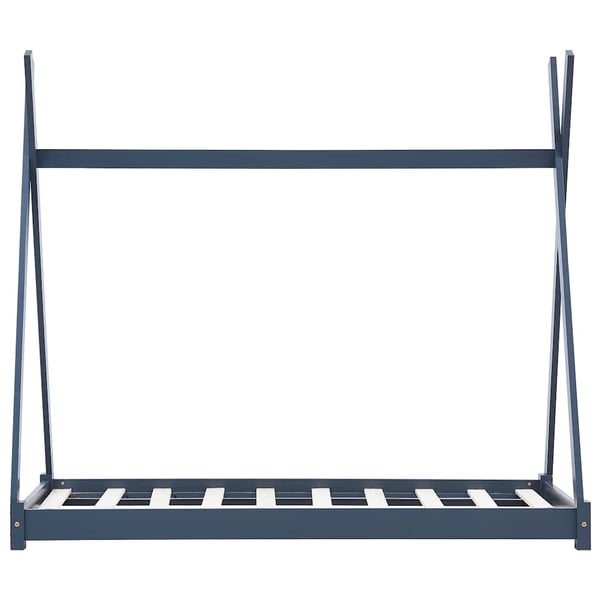 vidaXL sengestel til børneseng 80 x 160 cm massivt fyrretræ grå change1
