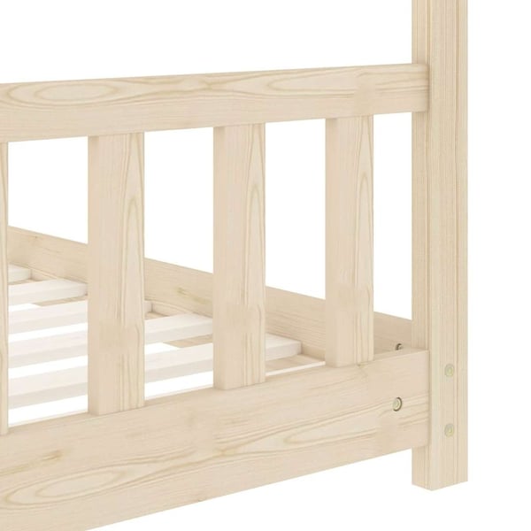 vidaXL Sengeramme for barn heltre furu 80x160 cm
