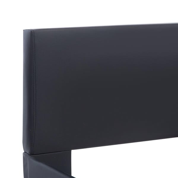 vidaXL sengestel med LED 180x200 cm kunstlæder sort change1