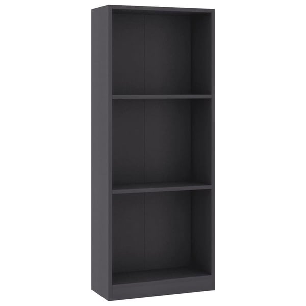 vidaXL Bokhylle 3 nivåer hvit 40x24x109 cm konstruert tre