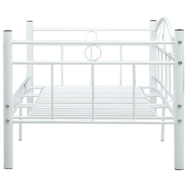 vidaXL Ramme til dagseng hvit metall 90x200 cm