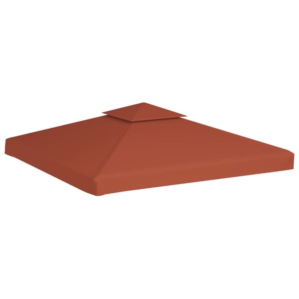 vidaXL Dobbel toppduk til paviljong 310 g/m² 3x3 m terrakotta