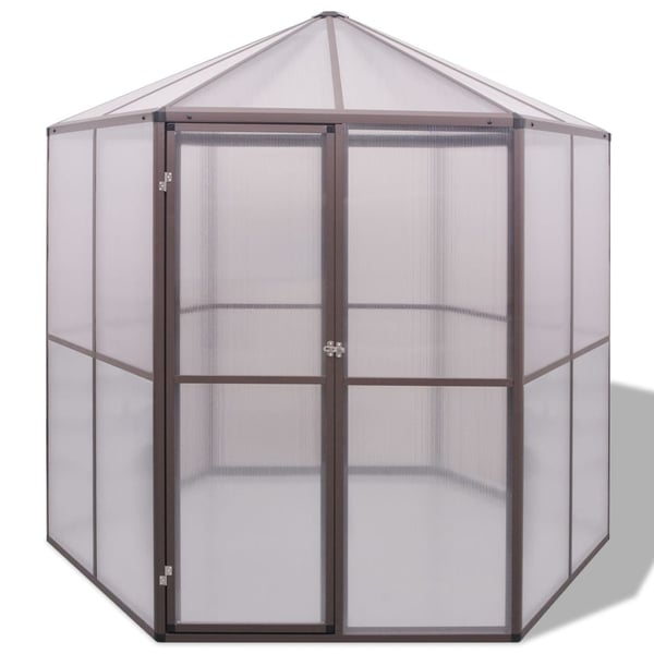 vidaXL drivhus 240x211x232 cm aluminium