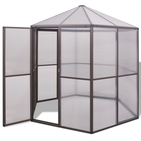 vidaXL drivhus 240x211x232 cm aluminium