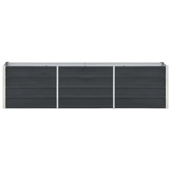 vidaXL hævet plantekasse 240x40x45 cm galvaniseret stål antracitgrå