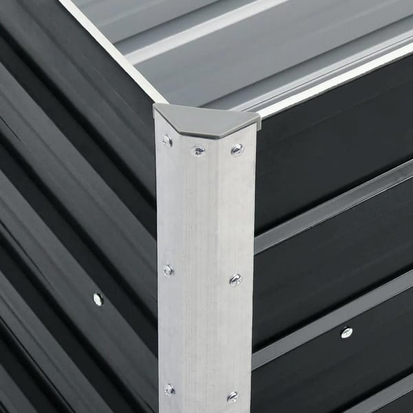 vidaXL hævet plantekasse 240x40x45 cm galvaniseret stål antracitgrå