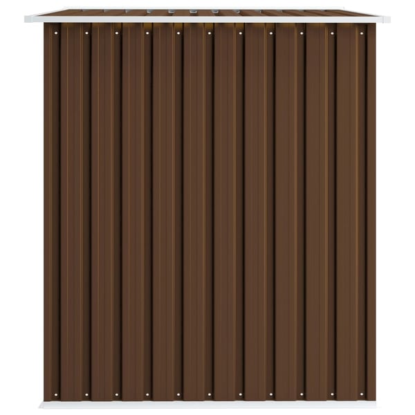 vidaXL opbevaringsskur til haven 257x205x178 cm stål brun