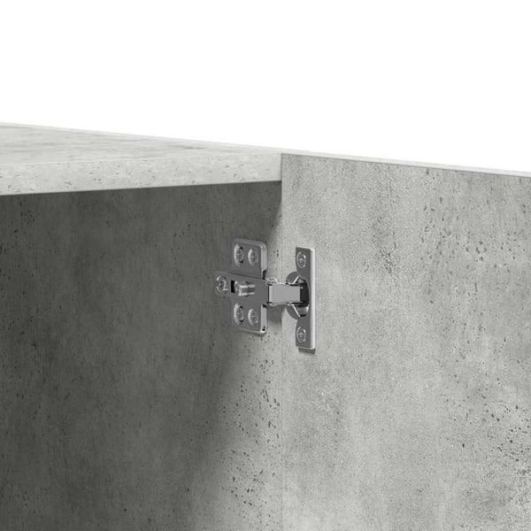vidaXL Garderobe betonggrå 90x52x200 cm konstruert tre