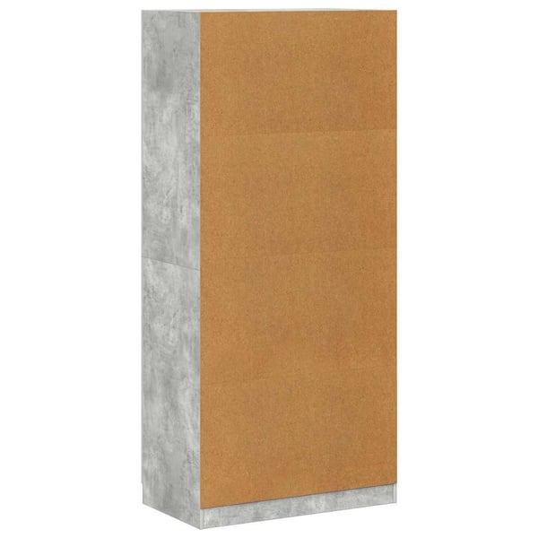 vidaXL Garderobe betonggrå 90x52x200 cm konstruert tre