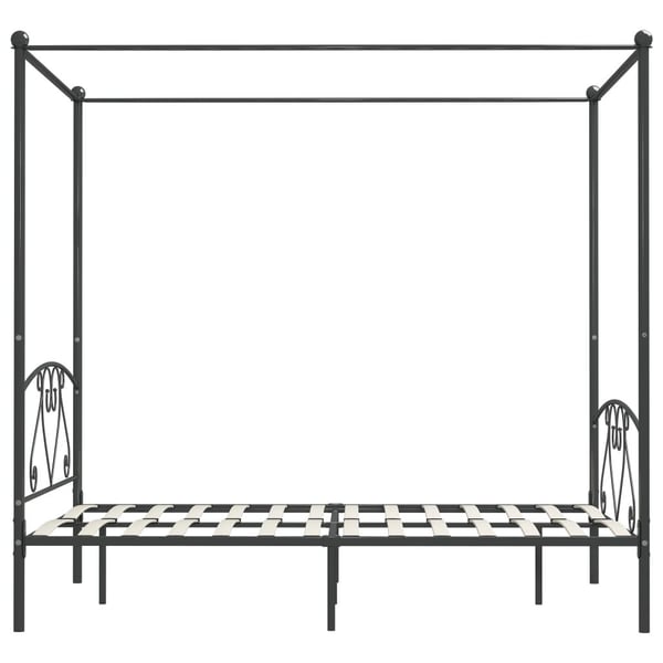 vidaXL Himmelsengeramme grå metall 140x200 cm change1
