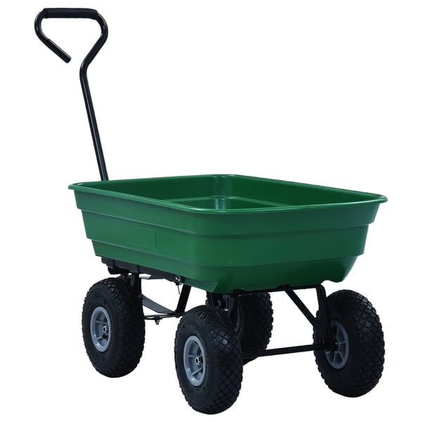 vidaXL Hagetralle 300 kg 75L grønn