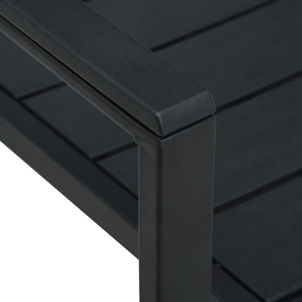 vidaXL havestole 4 stk. HDPE trælook sort