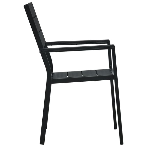 vidaXL havestole 4 stk. HDPE trælook sort