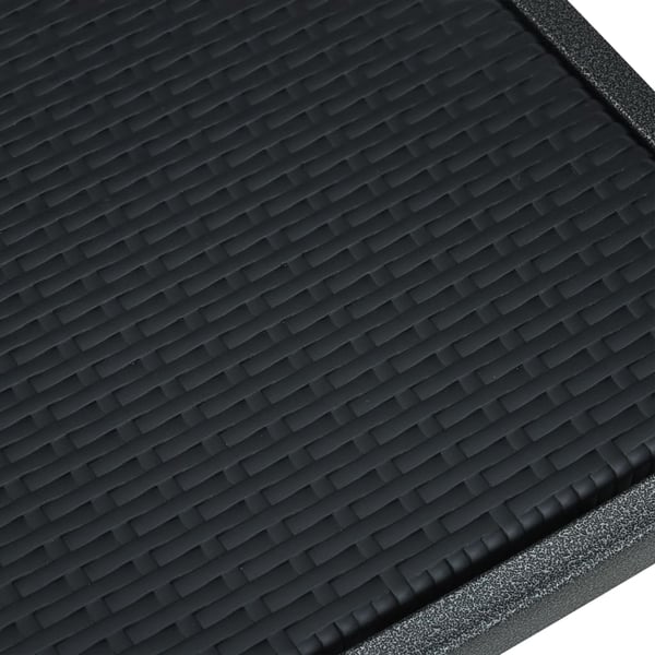 vidaXL Hagestoler 4 stk svart plast rottingutseende