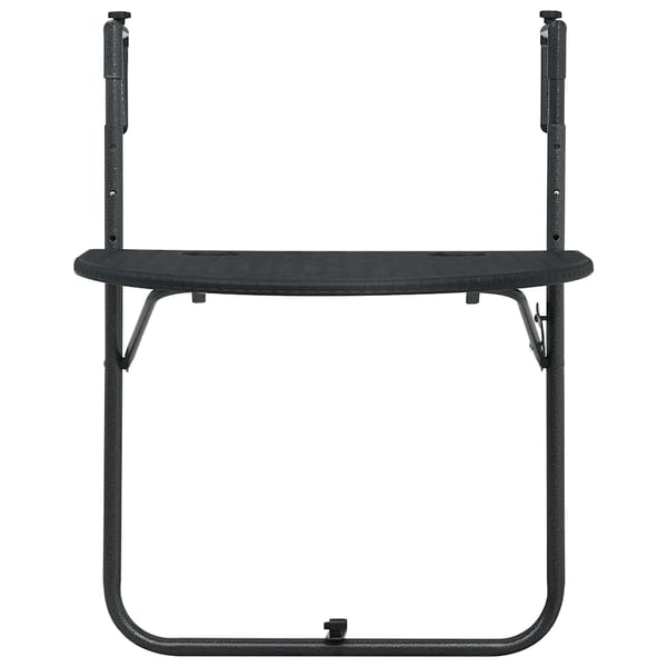 vidaXL Hengende balkongbord svart 60x64x83,5 cm plast rottingutseende