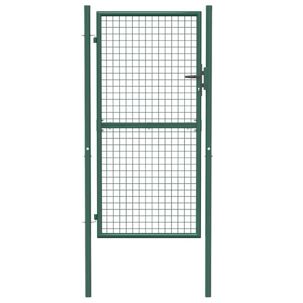 vidaXL Hageport stål 100x175 cm grønn