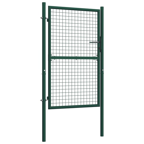 vidaXL Hageport stål 100x175 cm grønn