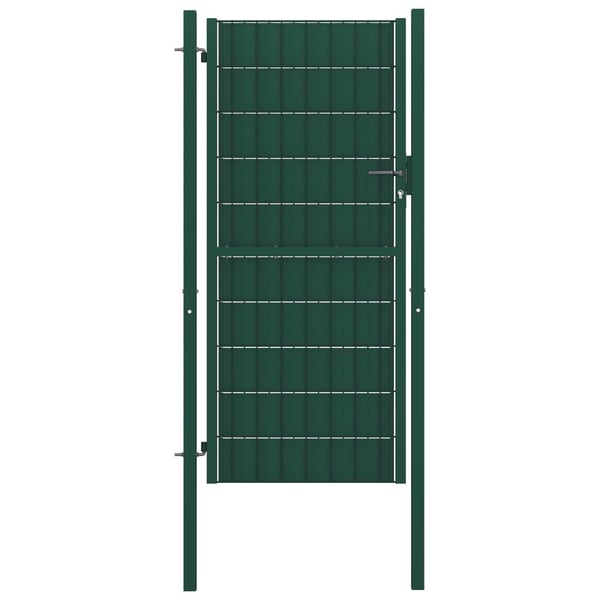 vidaXL Hageport PVC og stål 100x124 cm grønn