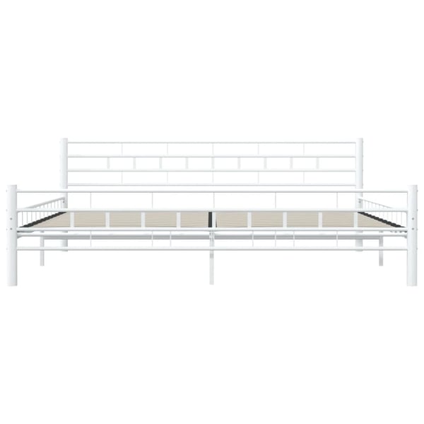 vidaXL Seng/Sengeramme hvit metall 200x200 cm change1
