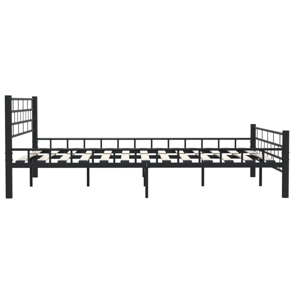 vidaXL sengestel 160 x 200 cm stål sort change1
