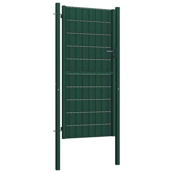 vidaXL Hageport PVC og stål 100x204 cm grønn