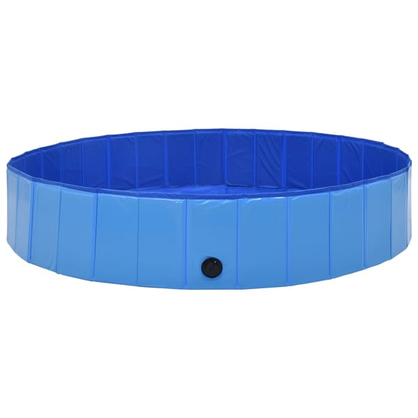 vidaXL foldbart hundebassin 160 x 30 cm PVC blå