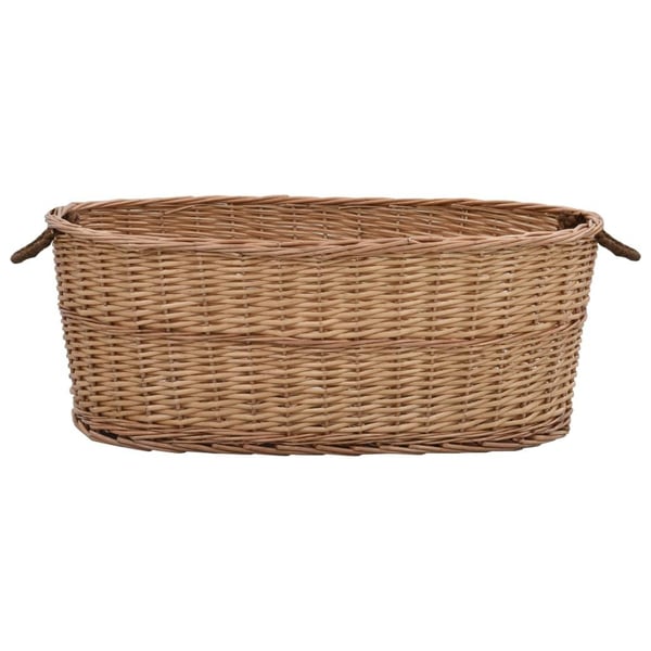 vidaXL brændekurv med håndtag 88 x 57 x 34 cm naturpil