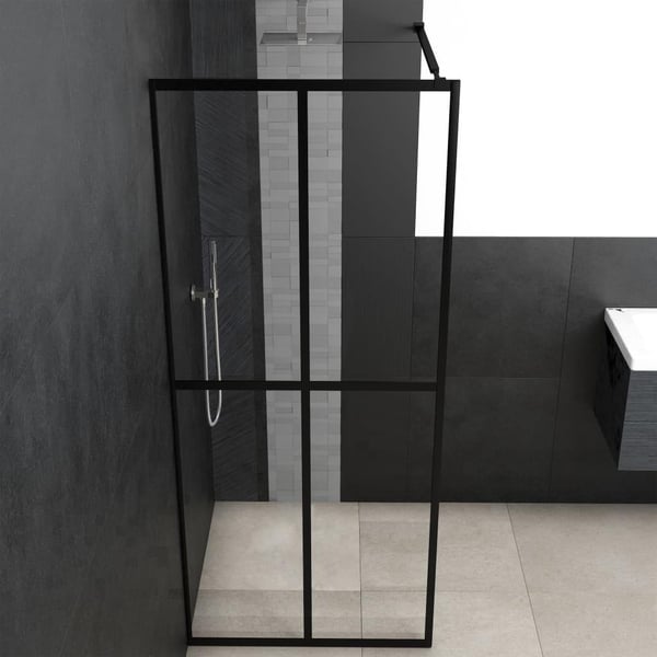 vidaXL bruseafskærmning 140x195 cm hærdet glas klart