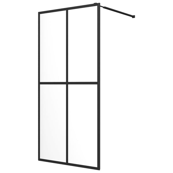 vidaXL bruseafskærmning 140x195 cm hærdet glas klart