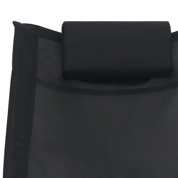 vidaXL Solseng med pute svart textilene