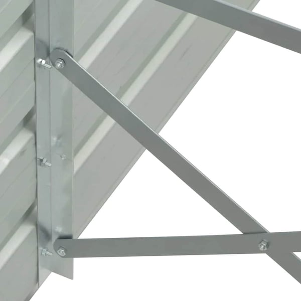 vidaXL Forhøyet hagebed 320x40x77 cm galvanisert stål grå
