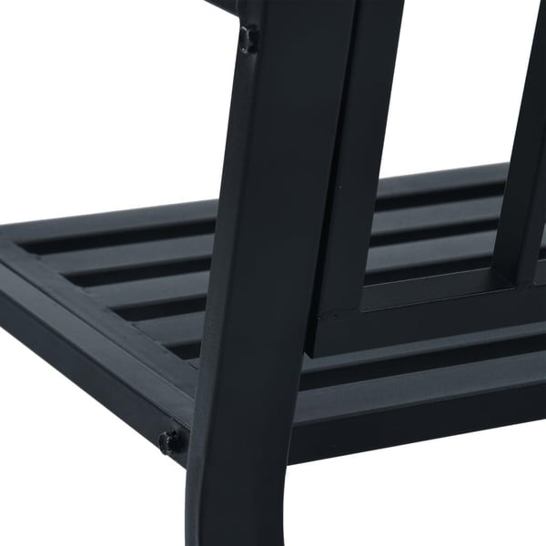 vidaXL Puutarhapenkki 125 cm musta teräs