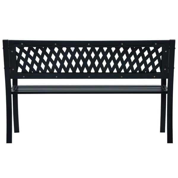 vidaXL Puutarhapenkki 125 cm musta teräs