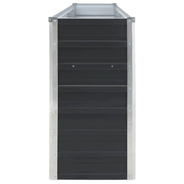 vidaXL hævet havebed 320 x 40 x 77 cm galvaniseret stål antracitgrå