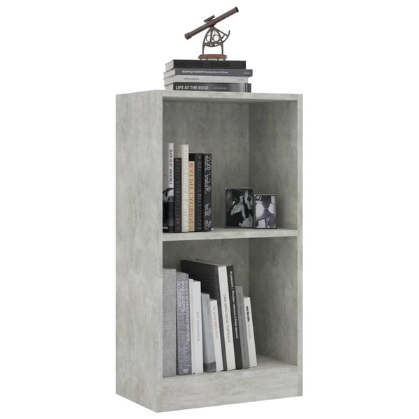vidaXL Bogreol/reol 40 x 24 x 75 cm spånplade betongrå change