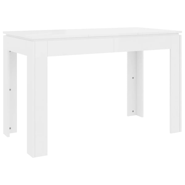 vidaXL Spisebord høyglans hvit 120x60x76 cm konstruert tre
