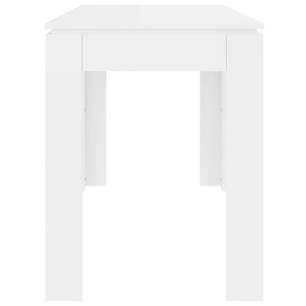 vidaXL Spisebord høyglans hvit 120x60x76 cm konstruert tre