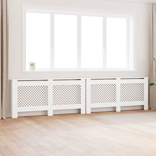 vidaXL Elementskydd 2 st vit 172x19x81,5 cm MDF