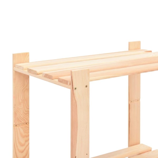 vidaXL Lagringshyller 5 etasjer 10stk 80x38x170 heltre furu 250 kg
