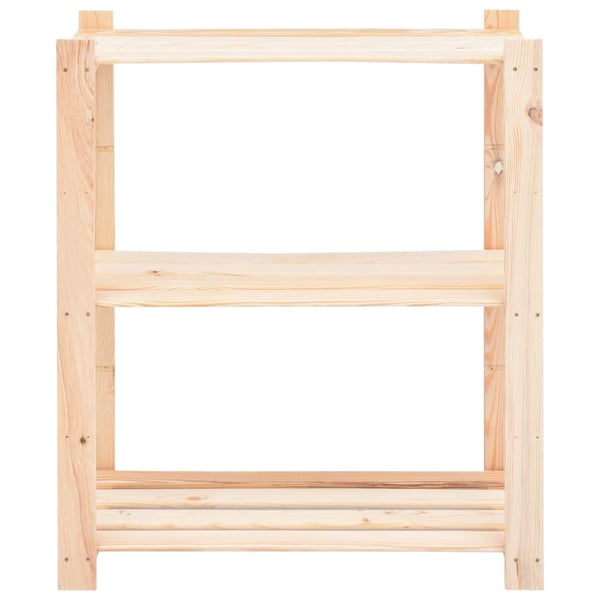 vidaXL Lagringshyller 3 etasjer 3 stk 80x38x90cm heltre furu 150kg