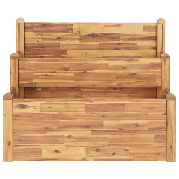 vidaXL plantekasse i 2 niveauer 110 x 75 x 84 cm massivt akacietræ