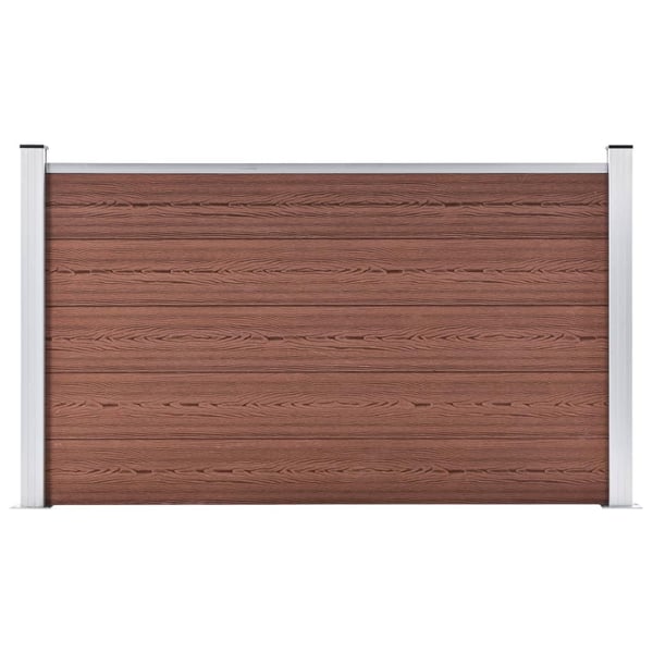 vidaXL Hagegjerde WPC 180x105 cm brun
