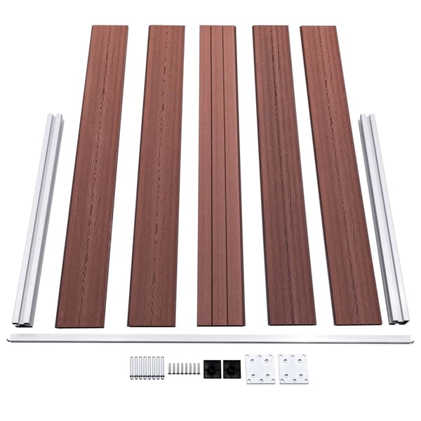 vidaXL Hagegjerde WPC 180x105 cm brun