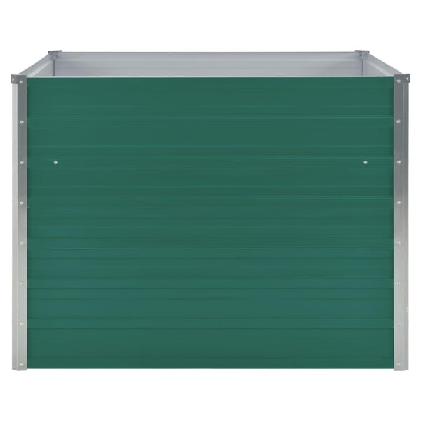 vidaXL Forhøyet hagebed 100x100x77 cm galvanisert stål grønn